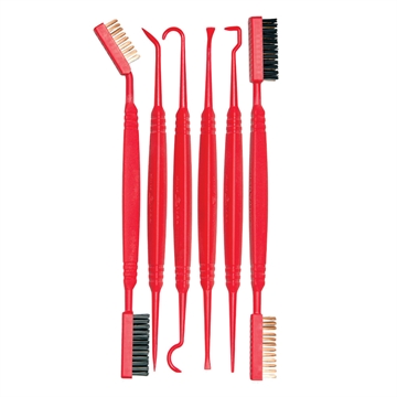 Picture of Real Avid Accu-Grip, Picks And Brushes, Ergonomic, Triangular Handles, Nylon, Bronze Phosphor, Combination, Bristles, Gun Detailing Tools AVPBS