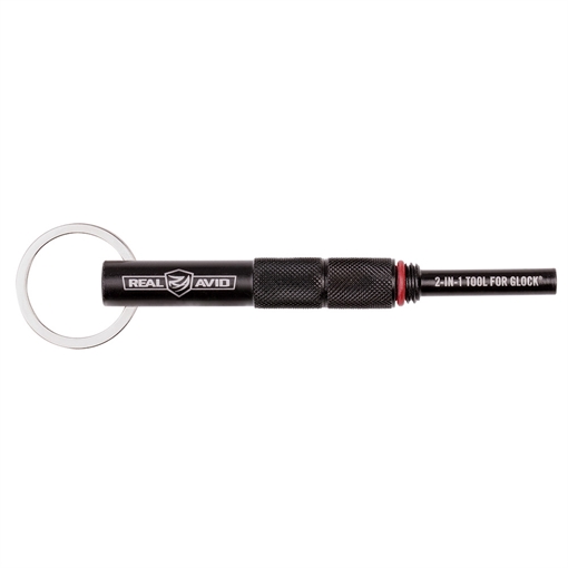 Picture of Real Avid Tool, 2-in-1 Tool For Glock, 3mm Armorer's Pin Punch, 3/16" Hex Nut Driver, Black Finish AVGLOCK21