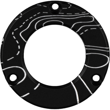 Picture of Axcel Axcel Driver Hubcap Black w/Engraving Topographical Map Pattern ADVR-HUB-BKMAP