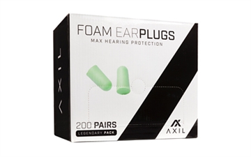 Picture of AXIL Foam Ear Plugs, Green, 200 Pair Per Box FP-200GP AXFP200GP