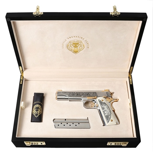 Picture of AZTEC TEMPLE BURSTS K1911 STS II 38 SUPER SEMI-AUTO HANDGUN SEC - KIMBER 1911