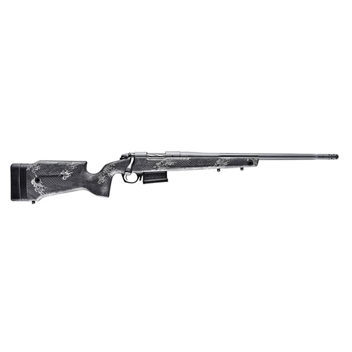 Picture of Bergara Premier Series, Crest, Bolt Action Rifle, 6.5 PRC, 20" Fluted Barrel, Threaded 5/8x24, Omni Muzzle Brake, Cerakote Finish, Sniper Gray, Monte Carlo Carbon Fiber Stock, 5 Rounds, 1 AICS Style Magazine B14SM759