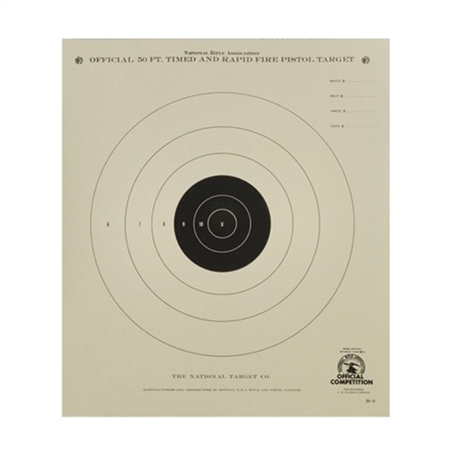 Picture of National Target B-3 TAGETS 100/PACK B-3 B3