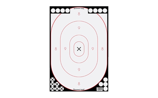 Picture of Birchwood Casey 34615 Shoot-N-C Reactive Target Self-Adhesive Paper Black/White 12"x18" Silhouette 5 Pack 34615 BC-34615