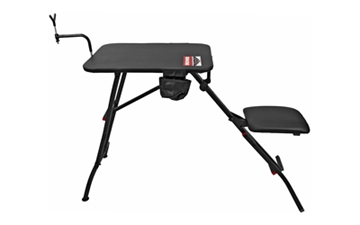 Picture of Birchwood Casey Ultra Steady Shooting Bench, Adjustable Rubber Coated Gunrest, Folds Up for Easy Transport/Storage, Rated for 300lbs, Black BC-MSB100