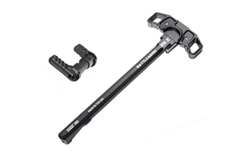 Picture of Battle Arms Development Rack Charging Handle, BAD ASS PRO Safety, Matte Finish, Black, Ambidextrous, Fits AR-15 AMBI-KIT-1