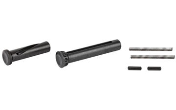 Picture of Battle Arms Development Enhanced Pin Set, For LR-308/SR-25/AR308 Rifles, Includes Enhanced Takedown Pin, Enhanced Pivot Pin, 2 KNS Detents, and 2 Springs, Black Finish BAD-EPS-308