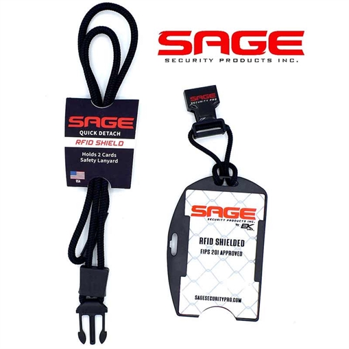 Picture of SAGE SECURITY Badge Holder RFID DS QD BK SBH1005BK 850027377469