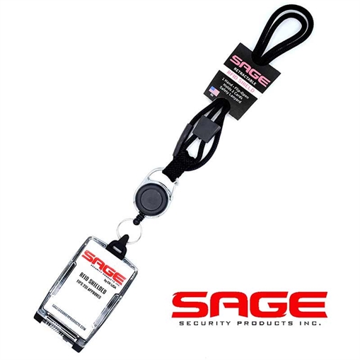 Picture of SAGE SECURITY Badge Holder RFID DS RT BK SBH1010BK 850027377476