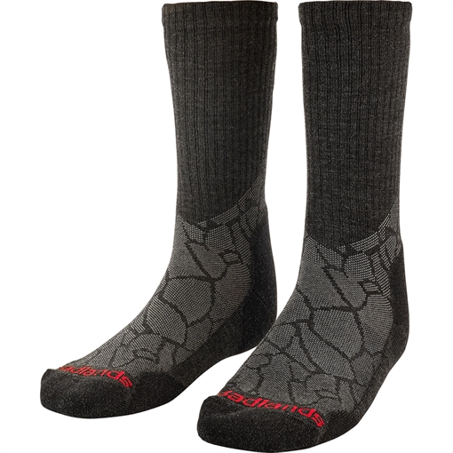 Picture of Badlands Badlands Lw Merino Crew Sock Blk/Gry XL 21-44172