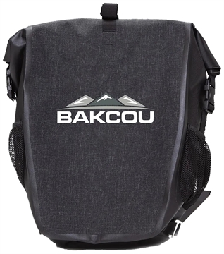 Picture of Bakcou E-bikes  Pannier Bag Black Heavy Canvas Fabric 2 Bags  A-PB