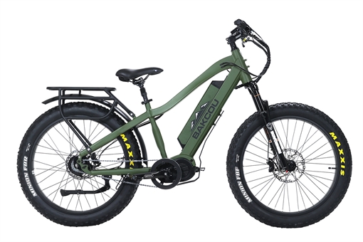 Picture of Bakcou E-bikes Mule Jager Matte Army Green 18" w/Stand Over Height of 29.50" Frame, Rohloff E-14 (500/14) Speed Hub Bafang M620 Ultra Motor, 35+ mph Speed BMJMGB25