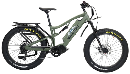 Picture of Bakcou E-bikes Storm 25 Medium Matte Black 17" w/Stand Over Height of 30.50" Frame, Sram 9sp, 40t Front & Sram 11-34t Rear Cassette Bafang M620 Ultra Motor BS17GB25