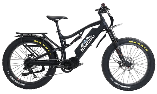 Picture of Bakcou E-bikes Storm 25 Large Matte Black 19" w/Stand Over Height of 30.50" Frame, Sram 9sp, 40t Front & Sram 11-34t Rear Cassette Bafang M620 Ultra Motor BS19BB25