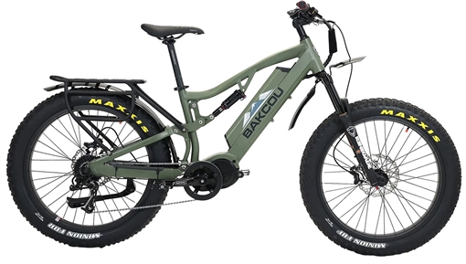 Picture of Bakcou E-bikes Storm 25 Large Matte Army Green 19" w/Stand Over Height of 30.50" Frame, Sram 9sp, 40t Front & Sram 11-34t Rear Cassette Bafang M620 Ultra Motor BS19GB25