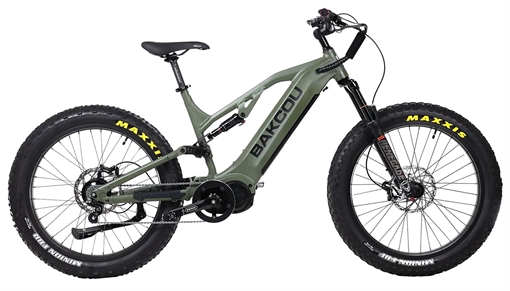 Picture of Bakcou E-bikes Scout Jager Matte Army Green 19" Frame, Rohloff E-14 (500/14) Speed Hub BafangUltra Mid-Drive Motor BSCJ19G21