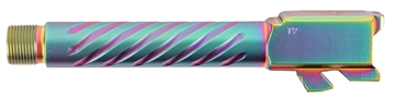 Picture of Ballistic Advantage Premium Series Threaded/Spiral Fluted, 9mm Luger, Iridescent PVD, Fits Glock 17 Gen 5 BAPSG175T3W