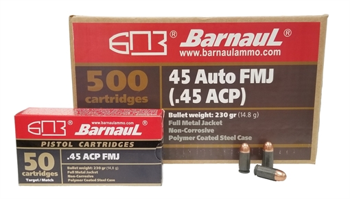 Picture of Barnaul Ammunition .45ACP BRN45ACPFMJ230-CASE