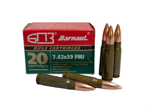 Picture of Barnaul 7.62x39 Rifle Ammo - 123 Grain BRN762X39FMJ123