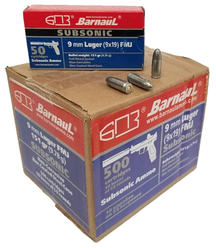 Picture of Barnaul Ammunition BRN9MMLUGERFMJ151