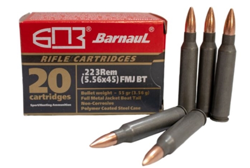 Picture of Barnaul Ammunition 223 REMINGTON 55GR FULL METAL JACKET 20/BOX BRN 223REM FMJBT55