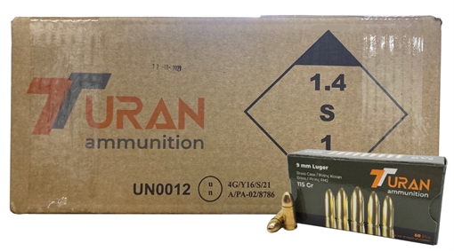 Picture of BARNAUL AMMUNITION 9MM 115GR FMJ BRASS CASE 1000RD TRN9MMFMJ115