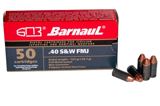 Picture of BARNAUL AMO 40 S&W 165GR FMJ STEEL POLYCOATED CASE 50-RD BOX (10 BOXES PER CASE) BRN40SWFMJ165 BRN 40SW FMJ165