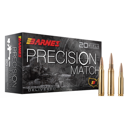 Picture of Barnes Bullets Precision Match 223Rem 77gr Match Burner OTM BT 20 Per Box/10 Case 32018