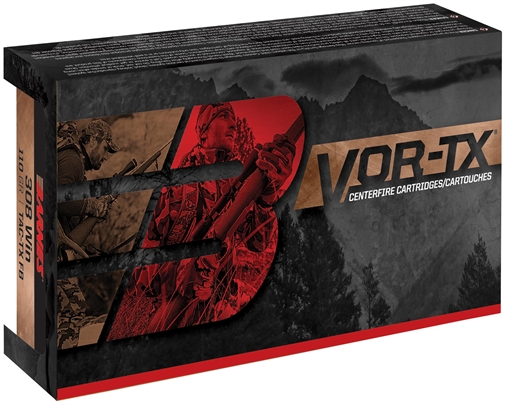Picture of Barnes VOR-TX, 300AAC Blackout, 110 Grain, Tipped Triple Shock X, Flat Base, Lead Free, 20 Round Box, California Certified Nonlead Ammunition 21548 BB300AAC1