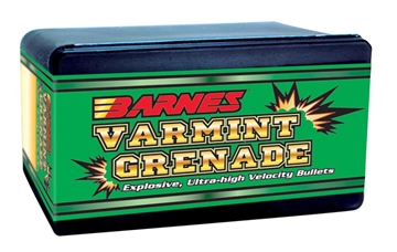 Picture of Barnes Bullets Varmint Grenade Ultra High Velocity 22Cal 36gr Flat Base Hollow Point 100/Box 30171