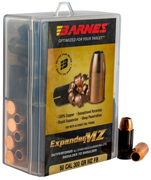 Picture of Barnes Bullets Expander MZ Muzzleloader 50 ExpanderMZ Hollow Point 300gr 24rd/Box 30583