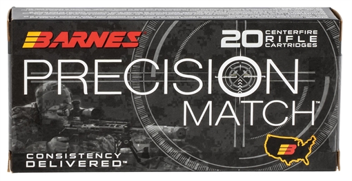 Picture of Barnes Bullets 30848 Precision Match 5.56x45mmNATO 85gr Open Tip Match Boat Tail 20 Per Box/10 Case 30848 BB556M2