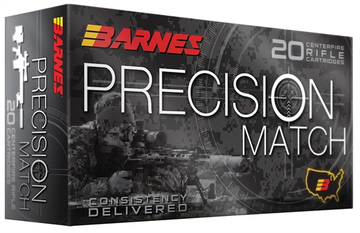 Picture of Barnes Precision Match Rifle Ammunition 223 Remington 55 gr Match Burner OTM BT 3215 fps 20/ct 32017