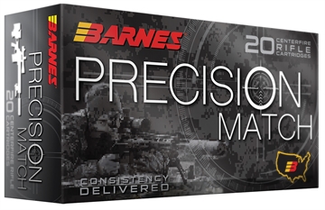 Picture of Barnes Precision Match Rifle Ammunition 223 Remington 55 gr Match Burner OTM BT 3215 fps 20/ct 32017
