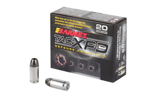Picture of Barnes TAC-XPD, 380ACP, 80 Grain, TAC-XP, Hollow Point, Lead Free, 20 Round Box, California Certified Nonlead Ammunition 21552 BPD380A1