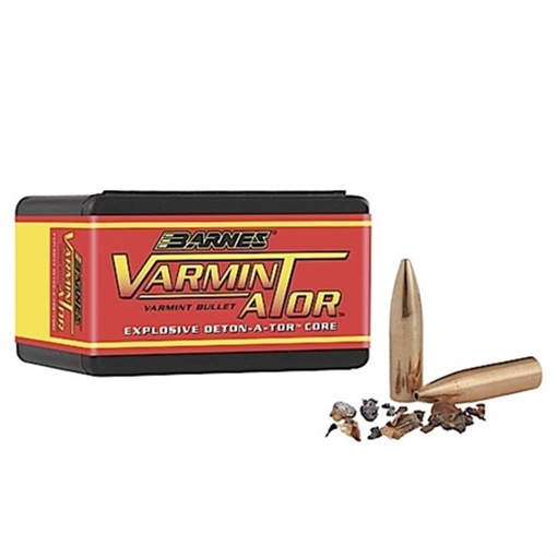 Picture of Barnes Bullets VARMIN-A-TOR 22 CALIBER (0.224'') HP FLAT BASE 40GR 100/BOX 30168