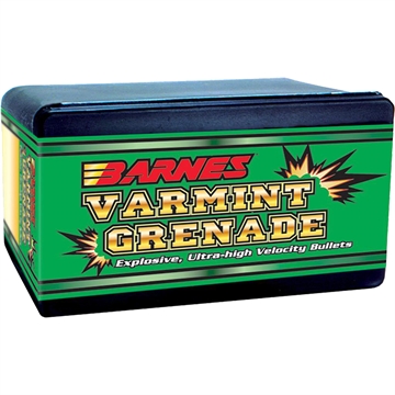 Picture of Barnes Bullets Varmint Grenade Ultra High Velocity 223Rem 50gr Flat Base Hollow Point 100/Box 30198