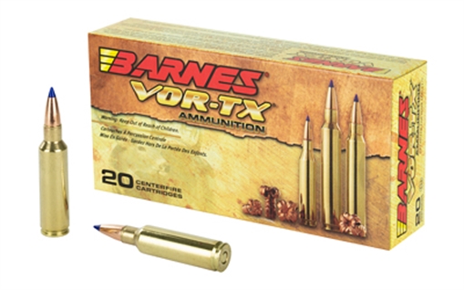 Picture of Barnes VOR-TX, 300WSM, 165 Grain, Tipped Triple Shock X, Boat Tail, Lead Free, 20 Round Box, California Certified Nonlead Ammunition 21536 BB300WSM2