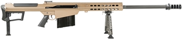 Picture of Barrett M107A1, Semi-automatic, 50 BMG, 29" Barrel, Flat Dark Earth Cerakote Finish, Synthetic Stock, Front/Rear Flip Sights, 10 Rounds, 1 Magazine, Includes Bipod, Pelican Hard Case 18065