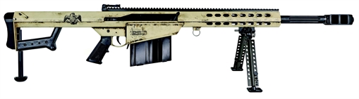 Picture of Barrett 82A1 America 250th Anniversary Rifle Package 50 BMG 10rd Magazine 20'' Fluted Barrel Tomahawk Coin and Case 20152