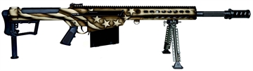 Picture of Barrett M107A1 America 250th Anniversary Rifle Package 50 BMG 10rd Magazine 20'' Fluted Barrel Tomahawk Coin and Case 20153