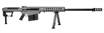 Picture of Barrett M107A1, Semi-automatic Rifle, 50 BMG, 29" Barrel, Cerakote Finish, Tungsten Gray, Synthetic Stock, Front and Rear Flip Sights, 10 Rounds, 1 Magazine, Monopod, Bipod and Pelican Hard Case Included 18067