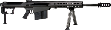 Picture of Barrett M107A1, Semi-automatic Rifle, 50 BMG, 20" Barrel, Cerakote Finish, Black, Synthetic Stock, Front and Rear Flip Sights, 10 Rounds, 1 Magazine, Monopod, Bipod and Pelican Hard Case Included, Steel Receiver 18062 18062S