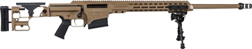 Picture of Barrett MRAD MK22, Bolt Action Rifle, 300 Norma Mag, 26" Fluted Barrel, 1:8" Twist, 49.625" Overall Length, Coyote Brown Cerakote Finish, Synthetic Stock, 10 Rounds, 1 Magazine, Includes Contract Mount, Leupold 7-35x56 With T3 Reticle, Bipod Bag Rider 19505