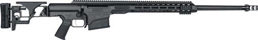 Picture of Barrett MRAD, Bolt Action Rifle, 6.5 Creedmoor, 24" Barrel, 2 Port Muzzle Brake, Cerakote Finish, Black, Adjustable Folding Stock, Magpul MOE Grip, 10 Rounds, 1 Magazine, Includes Hard Case 18496
