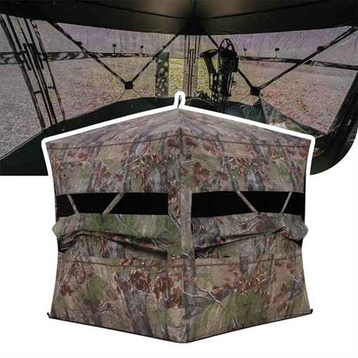 Picture of Barronett Blinds Grandview Ground Blind Bloodtrail Backwoods Camo See Through GV450BW