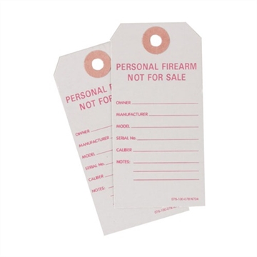 Picture of BATF ''PERSONAL FIREARMS'' TAGS 084000183 -