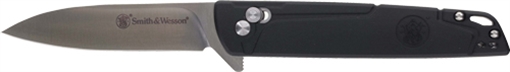 Picture of Smith & Wesson KT 24/7 Crossbar Folder Knife 3-1/4" Drop Point Blade Black 1205908 661120749868