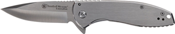Picture of Smith & Wesson KT Executive Platinum Folding Knife 3" Drop Point Blade Silver 1205009 661120750369