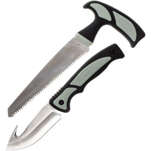 Picture of Battenfeld Knives Old Timer Hunter Combo Serrated Blade and Guthook Blade Black and Grey 1135986